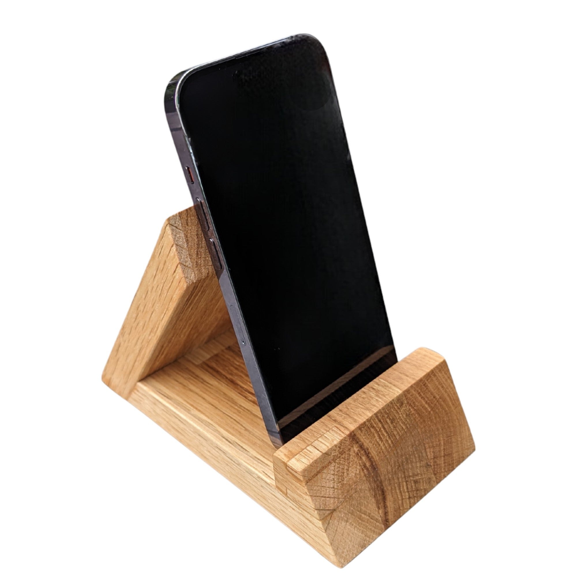 Ständer für Handy oder Tablet aus nachhaltigem Eichenholz